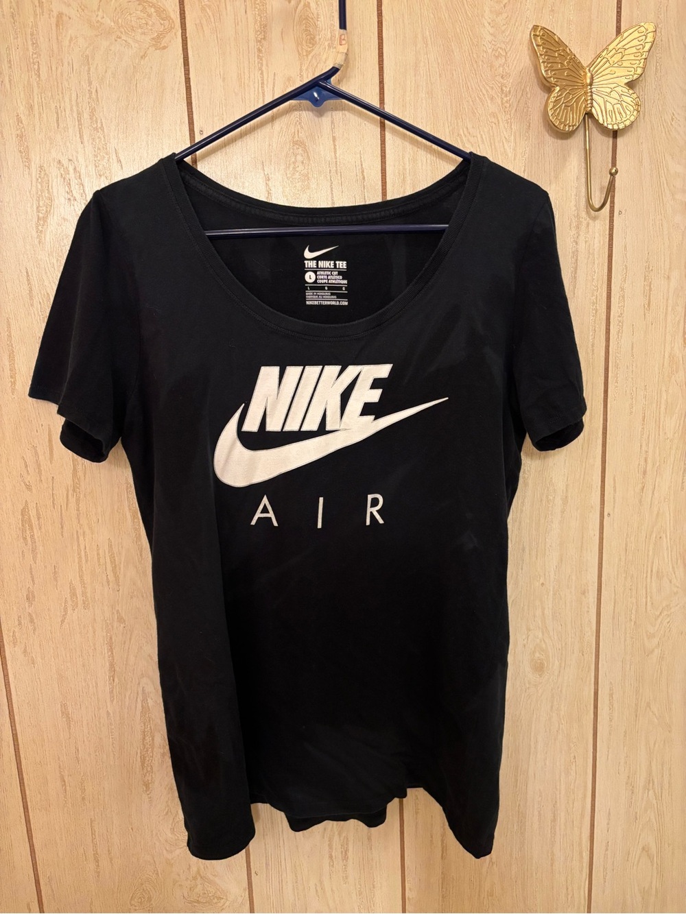 Nike Women's Black Tee with White Air Logo
